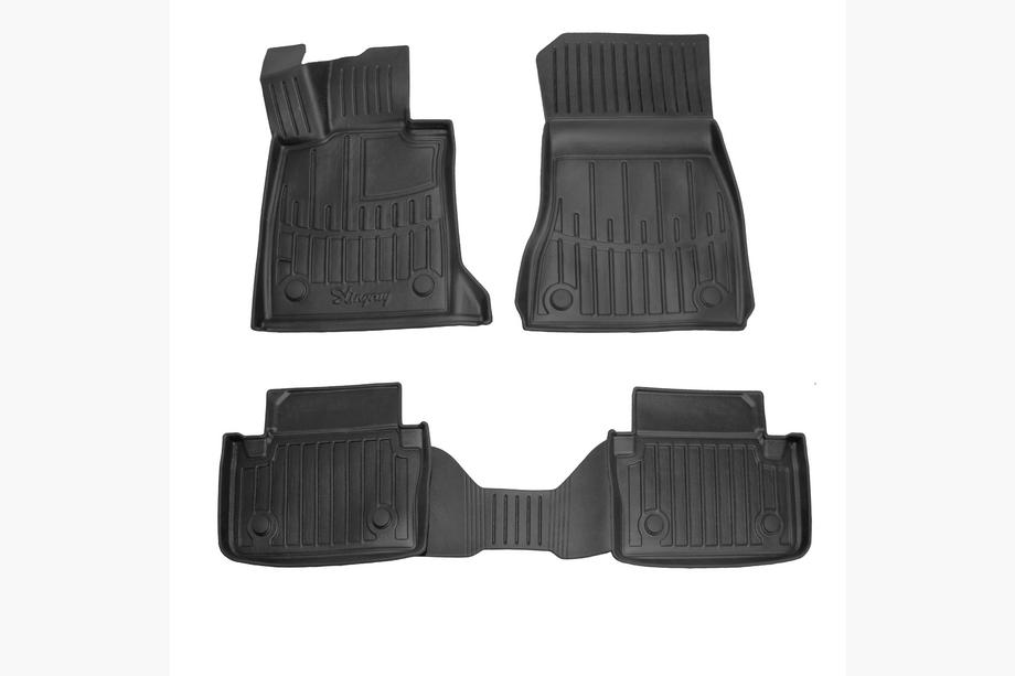 BMW 5/i5 sērija G60/G60E/G61 2023– Stingray 3D gumijas salona paklājiņi (G60E, 4 gab.) Image