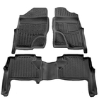 Nissan Navara 2006–2015 Stingray 3D gumijas salona paklājiņi (stūre labajā pusē, 3 gab.) foto 1