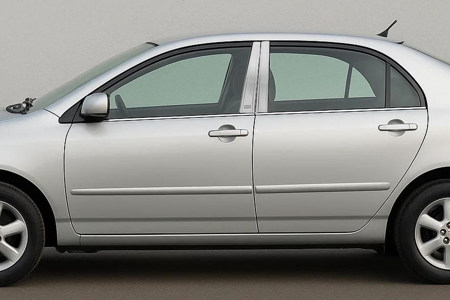 Toyota Corolla 2002–2007 Hroma uzlikas statņiem (4 gab., nerūsējošais tērauds) Image