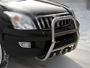 Toyota Land Cruiser Prado 120 2002–2009 Augsts kengurstienis (nerūsējošais tērauds) foto 1