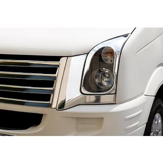 Priekšējo lukturu uzlikas (2 gab., nerūsējošais tērauds) Volkswagen Crafter 2006–2016 foto 3