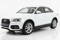 Audi Q3 2011–2019 Sānu sliekšņi Allmond Black (2 gab., alumīnijs) foto 1