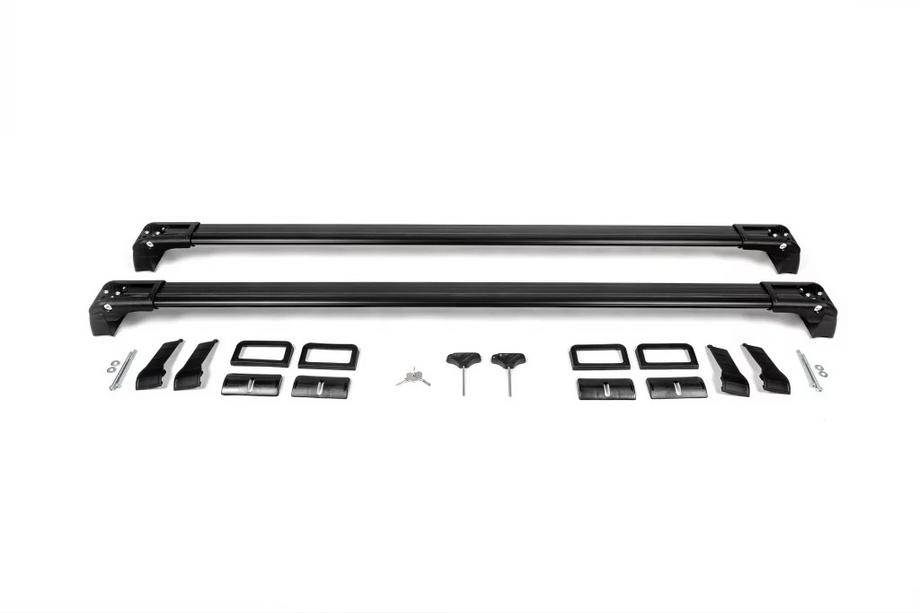 Kia Soul I 2008–2013 Šķērsstieņi rūpnīcas stiprinājuma vietām, slēdzami Wingbar V3 (2 gab.) Melni Foto 3
