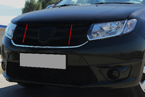 Dacia Logan MCV 2013–2020 Apdare zem radiatora režģa (1 gab., nerūsējošais tērauds) foto 1