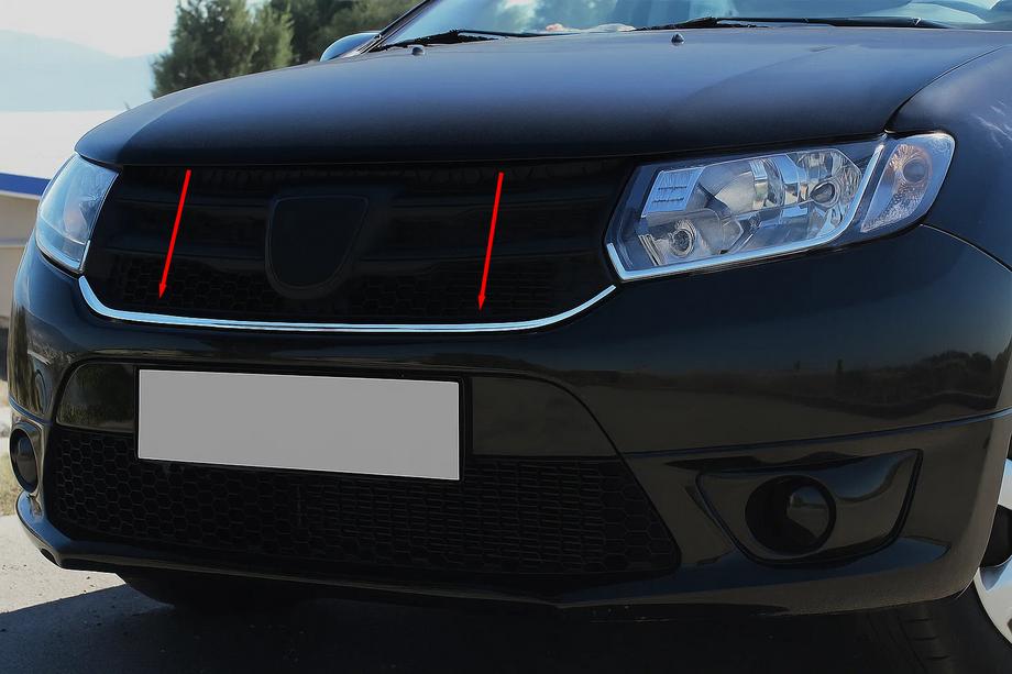 Dacia Logan MCV 2013–2020 Apdare zem radiatora režģa (1 gab., nerūsējošais tērauds) Image