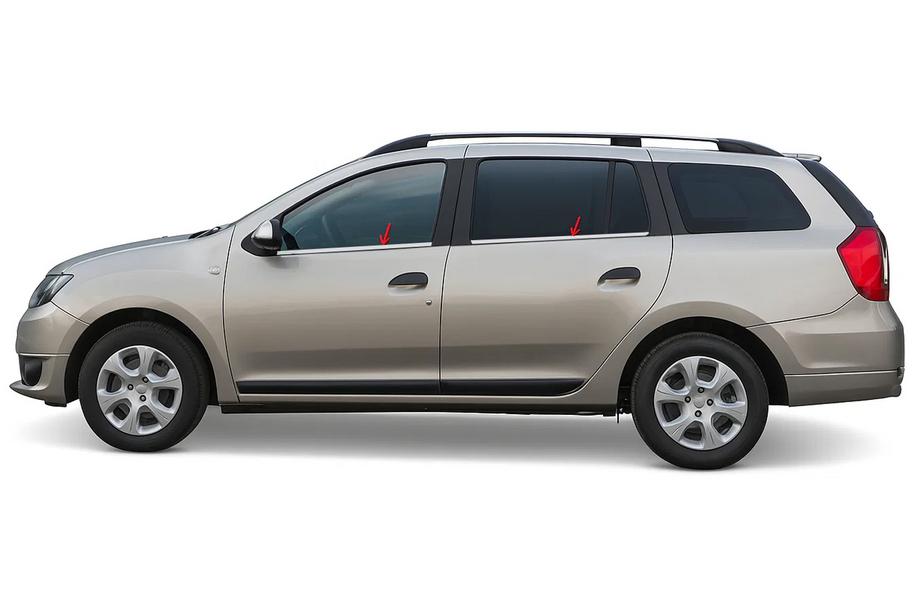 Renault Logan MCV 2013–2022 Logu apmales (4 gab., nerūsējošais tērauds) Image