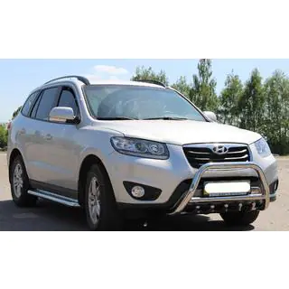 Bullbar WT003 (nerūsējošais tērauds) Hyundai Santa Fe 2 2006–2012 foto 2