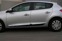 Renault Megane III 2009–2016 Durvju moldingi (HB, 4 gab., nerūsējošais tērauds) foto 1