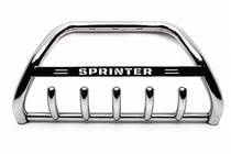 Mercedes Sprinter W906 2006–2018 Bullbar WT003 (nerūsējošais tērauds) 60 mm, ar uzrakstu foto 2