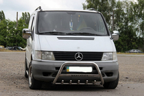 Mercedes Vito W638 1996–2003 Bullbar WT003/4 (nerūsējošais tērauds) ar uzrakstu, 60 mm foto 4