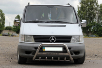 Mercedes Vito W638 1996–2003 Bullbar WT003/4 (nerūsējošais tērauds) ar uzrakstu, 60 mm foto 3
