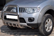 Mitsubishi L200 2006–2015 Kengurbārs QT007 (nerūsējošais tērauds) foto 2