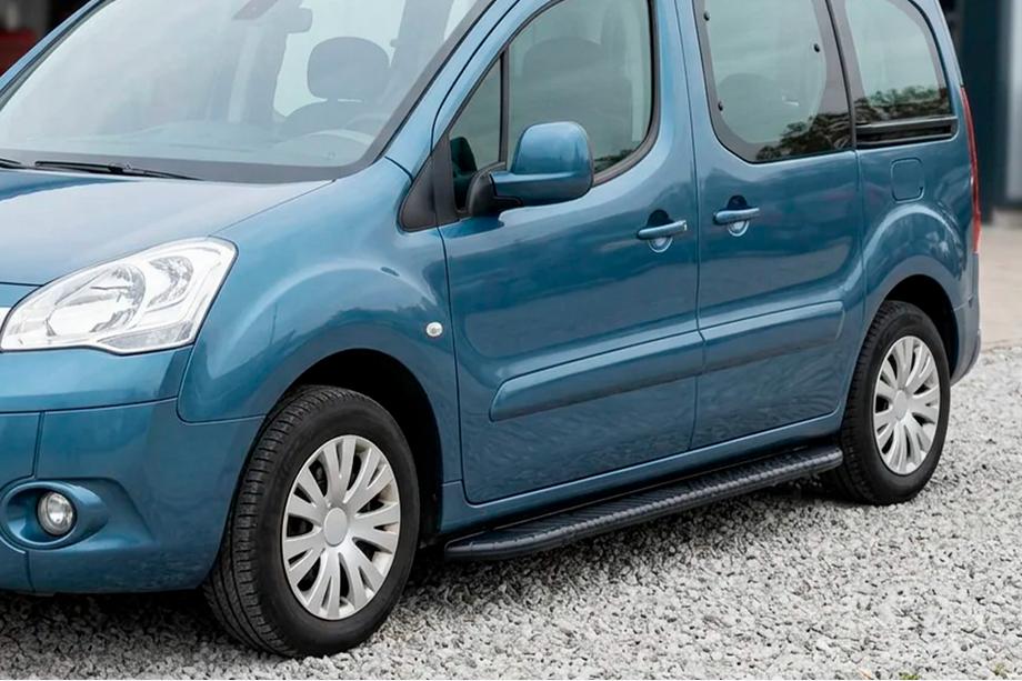 Peugeot Partner Tepee 2008–2018 Sānu pakāpieni Bosphorus Black (2 gab., alumīnijs) Image