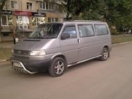 Volkswagen T4 Transporter 1990–2003 Sānu aizsargcaurules (2 gab., nerūsējošais tērauds) 70 mm, garā riteņu bāze foto 2