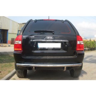 Aizmugurējais aizsargloks AK002 (nerūsējošais tērauds) Kia Sportage 2004–2010 foto 1