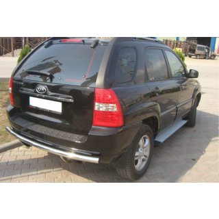 Aizmugurējais aizsargloks AK002 (nerūsējošais tērauds) Kia Sportage 2004–2010 foto 2