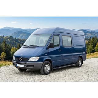 Sānu pakāpieni Bosphorus Black (2 gab., alumīnijs) Mercedes Sprinter W901/902/903/904/905 1995–2006 foto 1