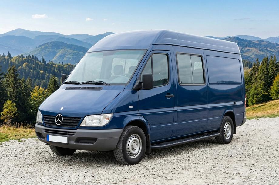 Mercedes Sprinter W901/902/903/904/905 1995–2006 Sānu pakāpieni Bosphorus Black (2 gab., alumīnijs) Image