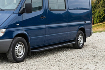 Volkswagen LT 1995–2006 Sānu pakāpieni Bosphorus Black (2 gab., alumīnijs) foto 1
