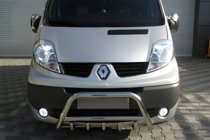 Renault Trafic 2001–2015 Bullbārs WT003-4 (nerūsējošais tērauds) Ar uzrakstu Renault foto 1