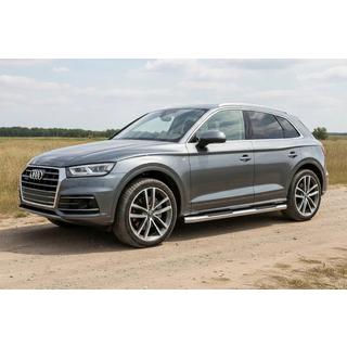 Sānu aizsargcaurules (2 gab., nerūsējošais tērauds) Audi Q5 2017–2025 foto 1