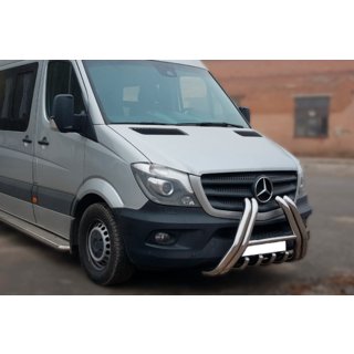 Priekšējais aizsargstienis F1-01 (2013-2018, nerūsējošais tērauds) Mercedes Sprinter W906 2006–2018 foto 2