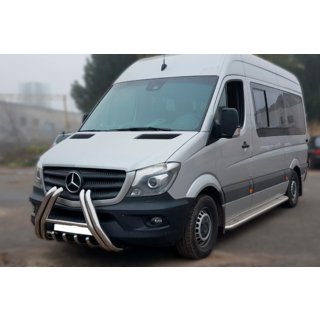 Priekšējais aizsargstienis F1-01 (2013-2018, nerūsējošais tērauds) Mercedes Sprinter W906 2006–2018 foto 3