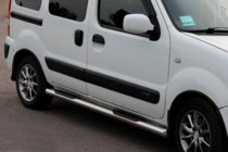 Renault Kangoo 1998–2008 Sānu caurules (2 gab., nerūs. tērauds) foto 1