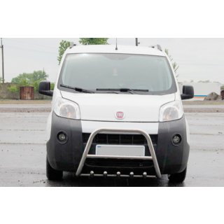 Priekšējais bullbārs WT006 (nerūsējošais tērauds) Fiat Fiorino/Qubo 2008–2024 foto 1