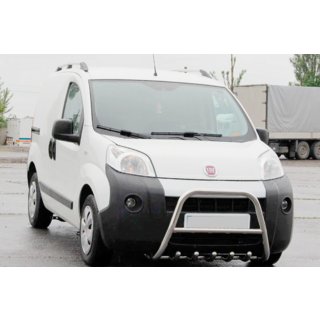 Priekšējais bullbārs WT006 (nerūsējošais tērauds) Fiat Fiorino/Qubo 2008–2024 foto 2