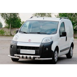 Priekšējais aizsargstienis Shark (nerūsējošais tērauds) Fiat Fiorino/Qubo 2008–2024 foto 3