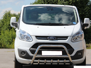 Ford Custom 2013–2022 Priekšējais bullbar WT003 (nerūsējošais tērauds) foto 1