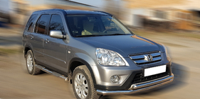 Honda CRV 2001–2006 Priekšējais aizsargstienis ST014 (nerūsējošais tērauds) Ø60/60 mm foto 2