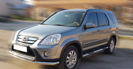 Honda CRV 2001–2006 Priekšējais aizsargstienis ST014 (nerūsējošais tērauds) Ø60/60 mm foto 3