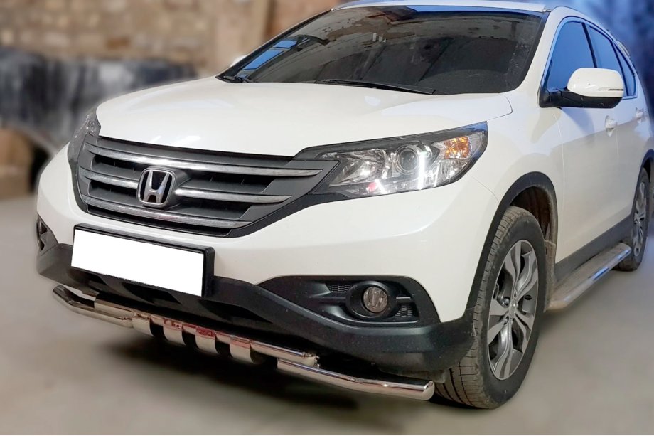 Honda CRV 2012–2016 Priekšējais aizsargstienis Shark (nerūsējošais tērauds) Foto 2