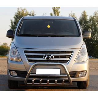 Priekšējais bullbar WT003 (nerūsējošais tērauds) Hyundai H300, H1, Starex 2008–2020 foto 1