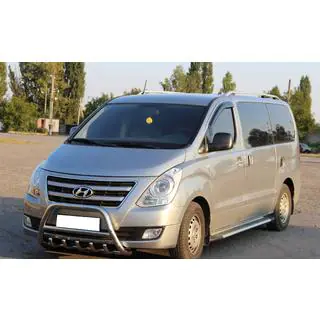 Priekšējais bullbar WT003 (nerūsējošais tērauds) Hyundai H300, H1, Starex 2008–2020 foto 2
