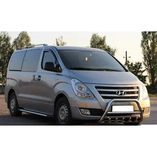 Priekšējais bullbar WT003 (nerūsējošais tērauds) Hyundai H300, H1, Starex 2008–2020 foto 3