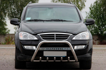 SsangYong Action 2005–2018 Priekšējais aizsargstienis (bull bar) WT004 (nerūsējošais tērauds) foto 1
