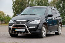 SsangYong Action 2005–2018 Priekšējais aizsargstienis (bull bar) WT004 (nerūsējošais tērauds) foto 2