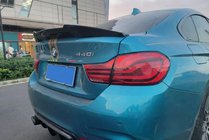 BMW 4 sērija F32/F33/F36 2012–2020 M4 stila spoileris (F36, spīdīgi melns) foto 1