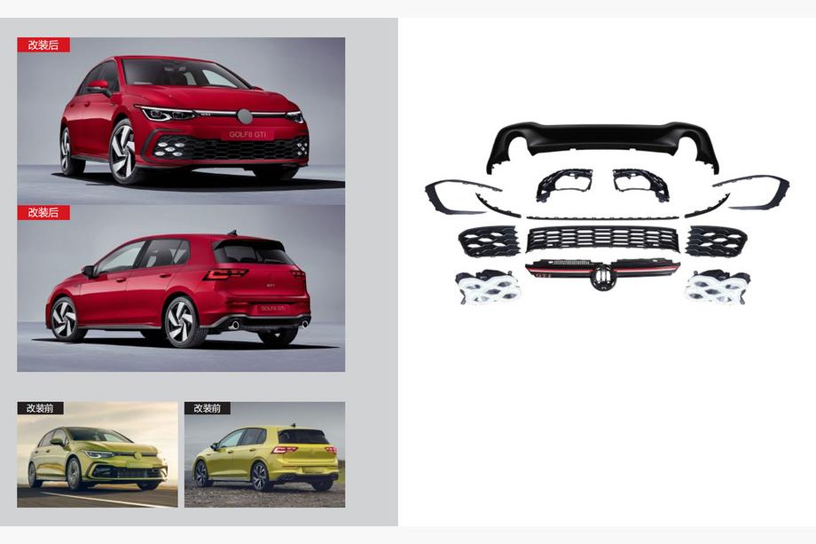 Volkswagen Golf 8 2019– GTI virsbūves komplekts (R-Line) Image
