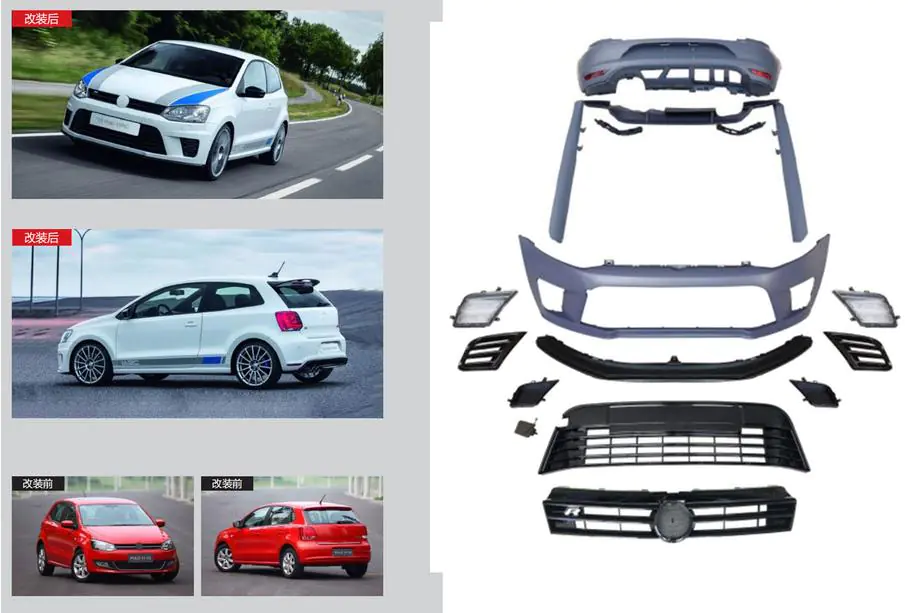 Volkswagen Polo 2010–2017 WRC virsbūves komplekts Image