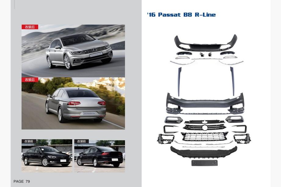 Volkswagen Passat B8 2015–2023 R-Line virsbūves komplekts (2015-2020) Image