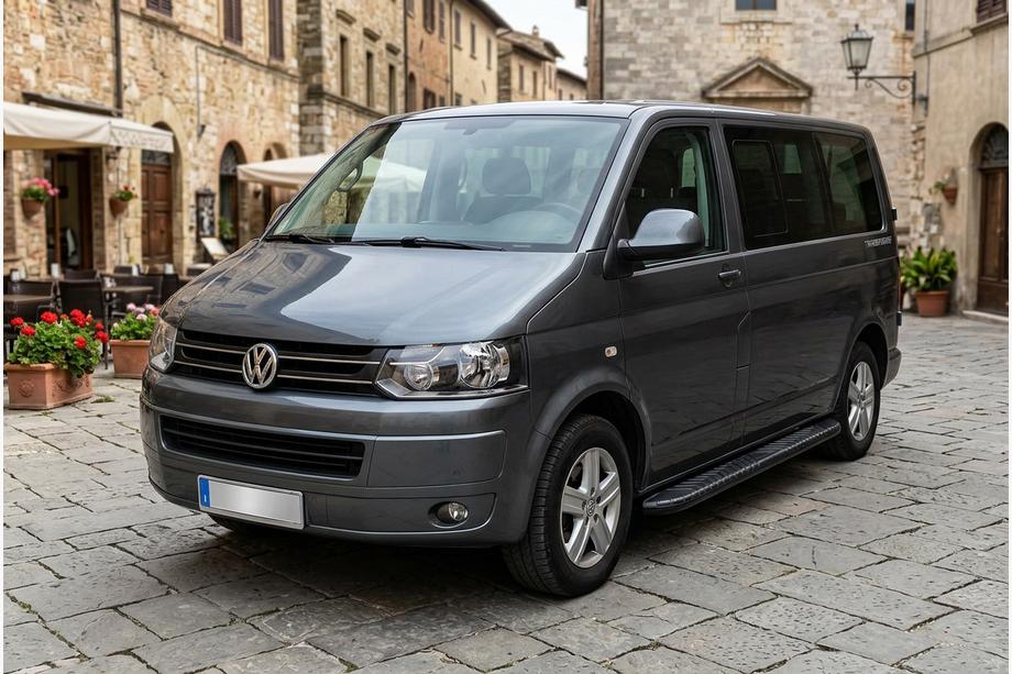 Volkswagen T5 2010–2015 Sānu pakāpieni Bosphorus Black (2 gab., alumīnijs) Garā riteņu bāze Image