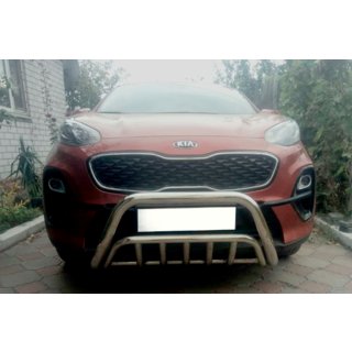 Priekšējais bullbar WT002 (nerūsējošais tērauds) Kia Sportage 2015–2021 foto 2