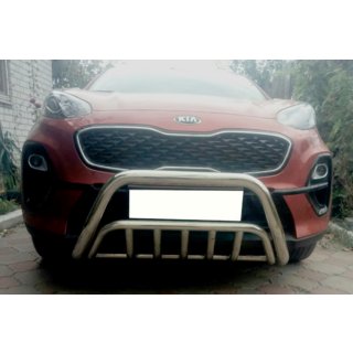 Priekšējais bullbar WT002 (nerūsējošais tērauds) Kia Sportage 2015–2021 foto 2