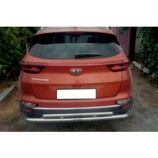 Aizmugurējais aizsargstienis AK002-2 (nerūsējošais tērauds) Kia Sportage 2015–2021 foto 1