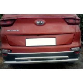 Aizmugurējais aizsargstienis AK002-2 (nerūsējošais tērauds) Kia Sportage 2015–2021 foto 2