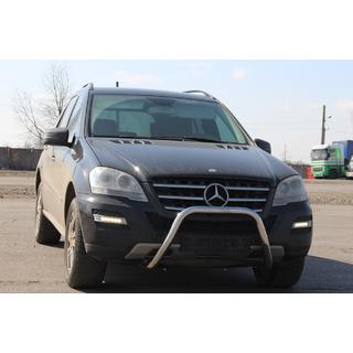 Priekšējais aizsargstienis WT006 (nerūsējošais tērauds) Mercedes ML W164 2005–2011 foto 1